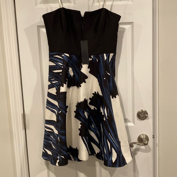 NWT! $395 Halston Heritage Strapless Dress - Size 10 - Ink Crocus NEW WITH TAGS! - Picture 4 of 16